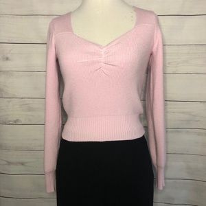 ASTR pink cropped sweater size small